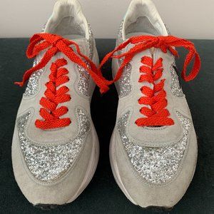 Golden Goose Women's  Running Sole Glitter, Suede And Leather Sneakers